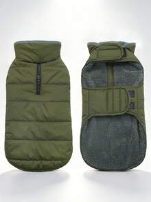 Dog Jacket, Warm Dog Jacket With Drawstring Hole | Soft And Comfortable Dog Winter Jacket, Suitable For Rainy And Snowy Weather, Lightweight Dog Jacket, Christmas Dog Snow Jacket - Army Green - View 2