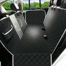 Cubierta de asiento de coche para perros con ventana de malla y bolsillos de almacenamiento, hamaca de coche para perros antiarañazos y antideslizante, ajuste universal para coches/camiones/SUV KJHH - Multicolor - Ver 1
