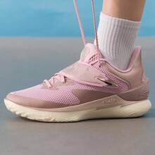 Under Armour Unisex Lace-Up Basketball Shoes FLOW Midsole Lateral Support Grippy Court Performance Sneakers - Pink - View 6