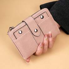 Manufacturer Wholesale Vintage Bi-Fold Women's Coin Purse Multi-Function Card Slots Wallet Fashion Versatile Minimalist Mini - Multicolor - View 7