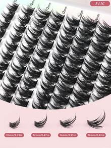 D-Curl Lash Clusters, Single Fluffy Lashes, 12 Rows Mixed Length 10-16mm Lash Extensions, Soft Natural Voluminous False Lashes, DIY Lash Extension At Home, Lash Clusters, Single Lashes - D - View 22
