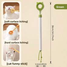 Cat 3-In-1 Retractable Grooming Tool, Facial Massage & Itch Relief Wand And Interactive Cat Teaser Toy, Suitable For Indoor Cats, Gentle Pet Hair Removal Brush - View 8