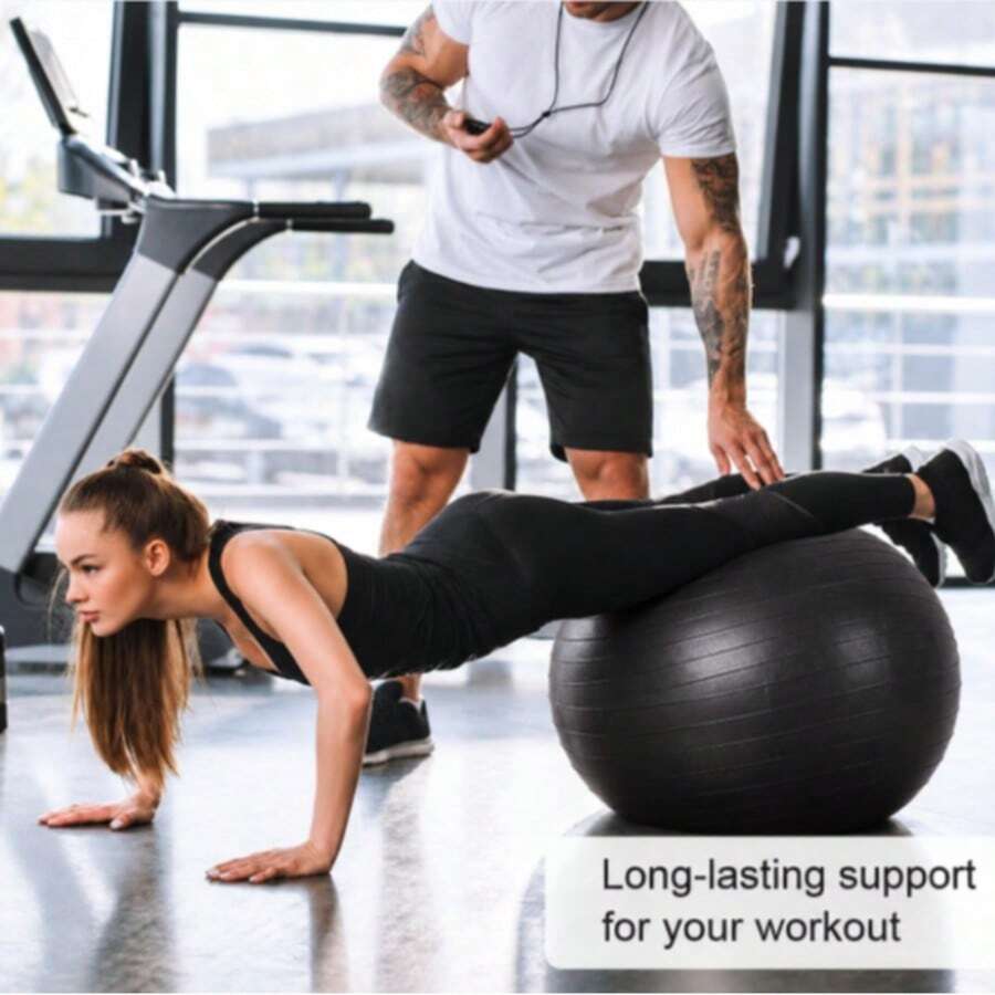 1pc Maternity Yoga Ball, Birth Ball, Prenatal Exercise & Pilates Fitness Ball, Anti-Burst Stability Ball - Multicolor - View 1