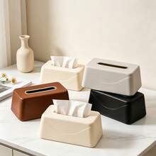 Cream Style Minimalist Tissue Box, Nordic Living Room Coffee Table Desktop Storage Box, High Aesthetic Large Opening Moisture-Proof Dust-Proof, Multi-Functional Luxury Home Decor Ornament, New Female Aesthetic Home Essential - View 10
