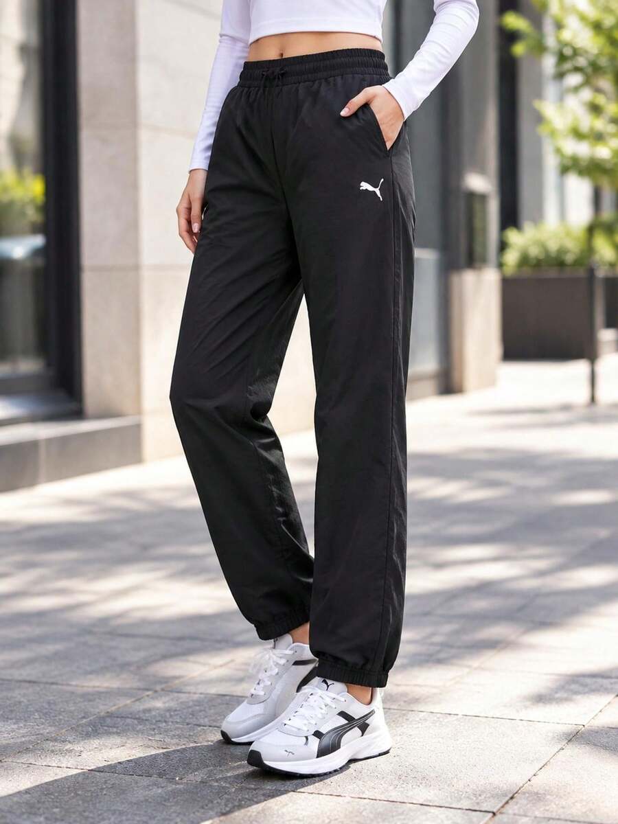 Puma Women's Soft Woven Active Pants Casual Minimalist Sporty Comfortable 588952-01 - Black - View 1