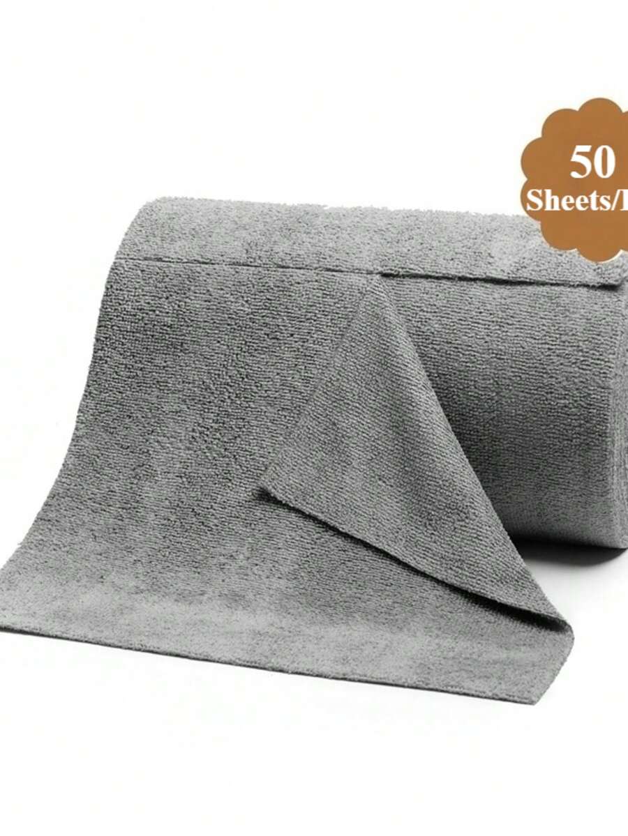 50 lembar/gulungan kain pembersih yang dapat digunakan kembali, gulungan handuk mikrofiber untuk dapur rumah, kain lap piring, alternatif tisu dapur.
