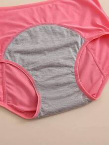 4pcs Plus Size Women's Solid Color Comfortable Panties - Multicolor - View 5
