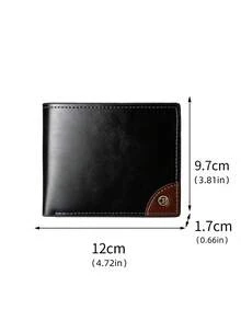 Men's Oil Wax Leather Short Bifold Wallet, Multi-Slot Large Capacity Coin Cash Card Holder, Business Minimalist Classic Wallet - Multicolor - View 11