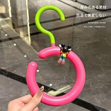 Multi-Functional Strong Adhesive Hooks, Drill-Free Clothing & Hat Hooks, Seamless Storage Hooks For Dormitory Underwear, Belts, Bags, Scarves & Hats - Circle Hook Green Pink - View 6