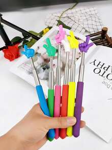 Telescopic Finger Reading Pointer, Stretchable Colorful Double-Tip Teaching Pointer, Multi-Color Teacher Teaching Pointer, Reading Instructional Aid Pointer - Multi-color - View 9