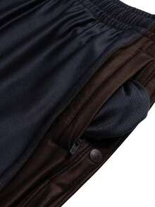 Under Armour Men's Straight-Leg Athletic Pants Lightweight Quick-Dry Breathable Side Contrast Color Basketball Training Casual Sports Pants - Black/Brown - View 6