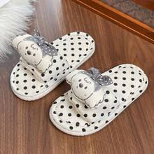 1 Pair Girls Thermal Lined Warm Indoor Slippers - White - View 8