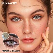 FUNSACHY 1 Pair Of Series Contact Lenses, 14.5mm, Annual Use Grey Contact Lenses - -gRAY - View 3