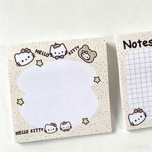 SANRIO 4pcs Cute Cartoon Hello Kitty Memo Pads, Multiple Inner Page Styles: Checklist / Lined / Grid, Thick Paper No Bleed-Through, Student Study Plan Tracking, Office Memo Notepad, High-Aesthetic Stationery - A - View 5