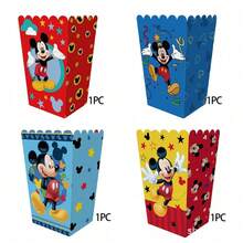 4pcs/12pcs/24pcs Cartoon Theme Party Candy Boxes, Theme Party Gift Boxes, Candy And Cookie Boxes, Party Gift Bags, Party Gift Boxes, Suitable For Birthday Party, Candy And Popcorn Boxes Decoration, Applicable For Back To School Season Party, Essential Holiday Party Supplies - Multicolor - View 9