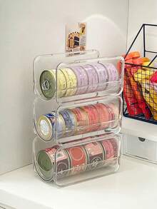 1/2/4pcs Stackable Transparent Cat Food Storage Organizer, Large Capacity Pet Treat Can Holder, Pet Supply Rack For Cat Dog Home Pantry - None - View 8