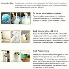 1 Roll 20.87in Wide Non-Self-Adhesive Wallpaper Suitable For Bedroom & Living Room - Glue-Free Removable Peel & Stick PVC Film With Wavy Pattern, Install/Remove, For Renters,Wallpaper For Bedroom Concrete Walls, For DIY Home Renovation Wall Sticker - Stripe - View 12