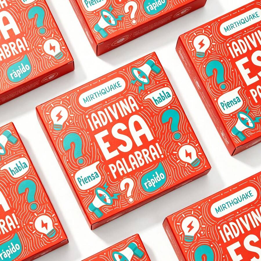 ¡Adivina Esa Palabra! Spanish Word Guessing Party Card Game, Fast‑Paced Interactive Quiz Deck, Wonderful Gift For Christmas, Game Party, Fun Social Entertainment For Adult Friend Gathering & Holiday Night Activities - Multicolor - View 1