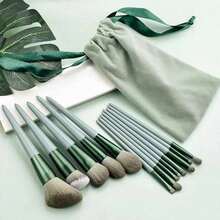 New Mint Green Makeup Brush Set, Portable Soft Blush Brush, Eyeshadow Brush, Powder Brush, Contour Brush, Concealer Brush, All Sets Are Sent Randomly. - Mint Green - View 3
