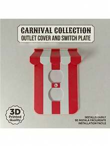 1pc Carnival American Style Wall Switch Decorative Cover Plate, Wall Decor, With White Screws, Holiday Theme Switch Cover, Creative 3D Switch Panel, Decorative Light Switch Cover, Socket Cover, Socket Protector, Lampshade, Home Accessories, Christmas Home Decor Christmas Decor Home - General Purpose - View 14
