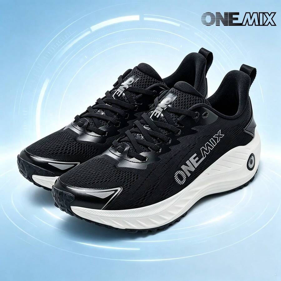 ONEMIX Fashion Sports Casual Running Shoes, Comfortable Shock Absorption, Low-Top Thick Sole, Anti-Slip, Wear-Resistant