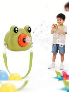 Máquina de Burbujas Cámara Rana Musical Automática Verde Grupo Ricolandia - Verde - Ver 10