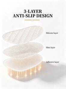 2 Pairs Women's Round Toe Trimmable Non-Slip Shoe Sole Pads, Adhesive Backing Protective Stickers For High Heels And Pointed Toe Shoes - Clear - View 5