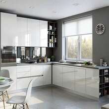 1 Roll White Furniture Specific Bright White Kitchen Vinyl Self-Adhesive Wallpaper, Suitable For Cabinets, Tables, And Waterproof Doors - Pearl White - View 4