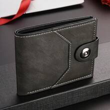 1 buah Dompet Pria: Gaya Pendek, Desain Tipis, Kapasitas Besar, Banyak Kantong, Tampilan Menarik, Dompet Kulit Lembut yang Dipersonalisasi untuk Pria. - MultiWarna - View 2