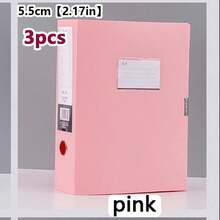 Colorful Large Capacity File Storage Box, Thickened A4 Plastic File Box, Document Storage Box, Suitable For Office, Accountant, Contract And Other Personnel, Accountant And Financial Folders, Vertical Large Capacity Office Supplies Storage Box, Can Classify And Fold A4 Documents, Back To School Season, Learning Supplies - Morandi File Box - View 22
