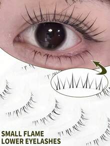 5 Pairs Of Natural Lower Lashes, Cartoon Fairy Soft False Lashes, Lightweight And Comfortable Transparent Extensions, Versatile And Natural Style Lashes - View 2