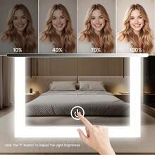All-In-One LED Makeup Mirror With Front Light, 3 Lighting Modes, 200mAh Rechargeable, Modern Style, Battery Powered Touch Control, Portable, Foldable, Compact, Travel Vanity Mirror With Light, Holiday Gift For Family And Friends - Valentine's Day Gift - Multicolor - View 5