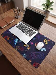 Gaming Mouse Pad, Retro Game Controller Pattern Desk Mat, Non‑Slip Rubber Base Keyboard Mouse Mat For Office Home Gaming Desk Decor - View 7