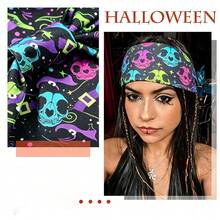 Women's Halloween Party Wide Non-Slip Thick Headband 2pcs Set, Soft Comfortable Elastic Role Play Hair Hoop, Fashion Unique Women's Hair Accessory - Multicolor - View 2
