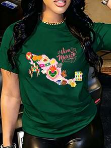 Women T-Shirts - Dark Green - View 1