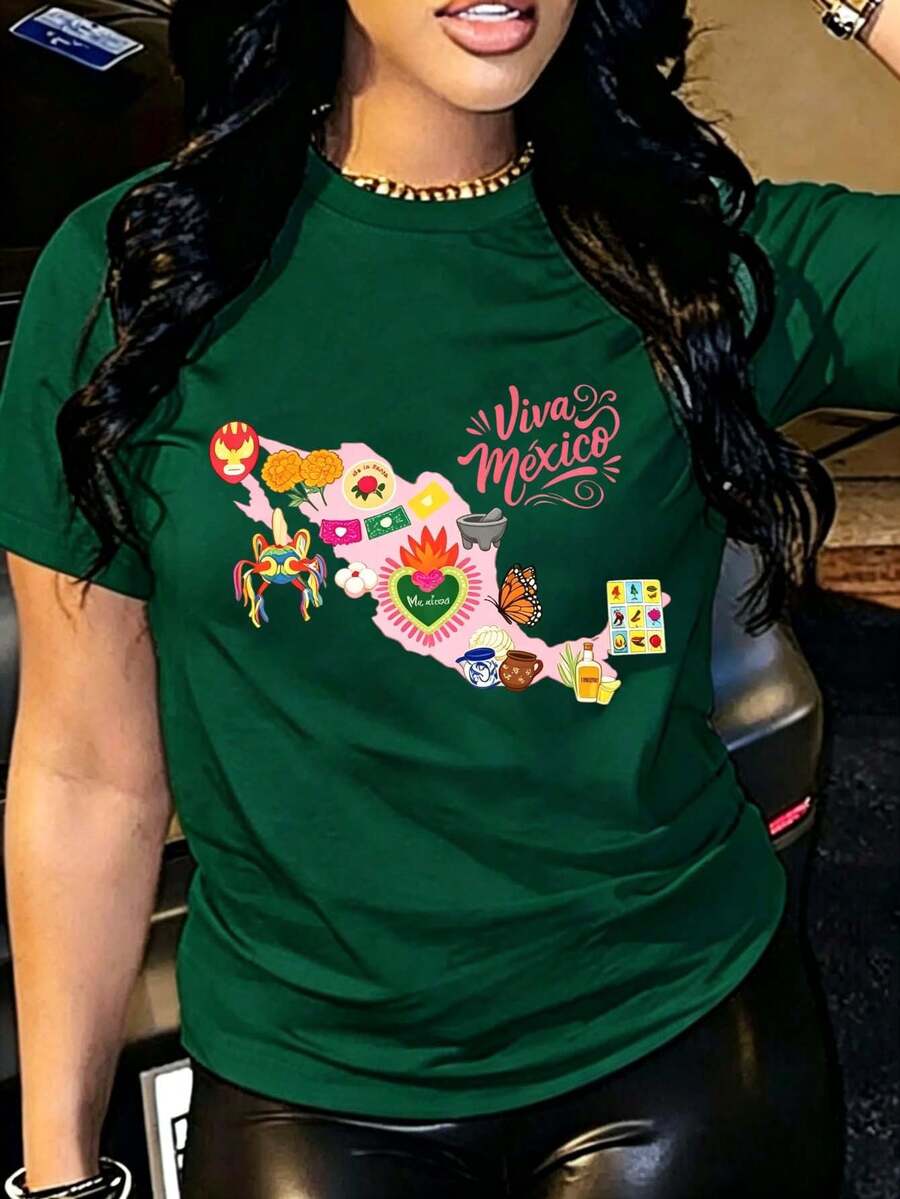 Women T-Shirts - Dark Green - View 1