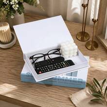 2pcs Home Decor Books, Flip-Top Hidden Storage Box, Realistic Book-Shaped Paper Storage Box, Suitable For Room Decoration, Desktop Display, Coffee Table, Decoration, Gift Box, Holiday Gift - 2pcs - View 2