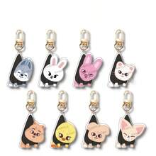 1 Set 8pcs SKZOO DominATE SEOUL Acrylic Keychain, Cartoon Keychain Accessories For Carrying Small Animal Clothes, Suitable For Fans To Use And Collect - Multicolor - View 18