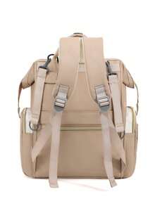 1 buah Tas Popok Ransel – Tas Jinjing Perjalanan Bayi Esensial – Tas Popok Multifungsi Tahan Air, Tas Bayi Esensial untuk Perjalanan, Tas Popok Kapasitas Besar, Kantung Popok, Tali Stroller, – Tas Popok Ransel Kantung Popok Kapasitas Besar Unisex - Khaki - View 6