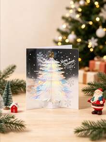 3D Christmas Greeting Card, Pop-Up Christmas Tree Card, Creative Christmas Gift, Student Gift For Christmas Activity, - A - View 7