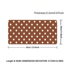 Korean INS Full Screen Brown Base White Polka Dots PU Leather Desk Pad Protector Mouse Pad Office Desk Mat Waterproof Non-Slip PU Desk Blotter Pad Gaming Esports User - View 14