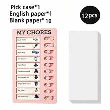 Daily Checklist Planner, Children's Chore List, Task Planning Board, Sliding, Detachable, Memo Board, Suitable For Children And Adults, Applicable For Home, Office, School, Hospital, Back To School Supplies - Multiple Styles - View 18