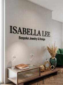 Personalized Laser Cut Logo Sign Custom Beauty Salon Signs Business Signboard Office Sign Reception Sign 3D Business Sign - Black - View 3