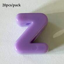 20顆紫色壓克力大孔字母珠 A-Z，DIY手工配件，可用於製作鑰匙圈與手機配件，適合DIY創意手工藝 - 紫色 - 查看 27
