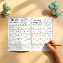 32 Pages Addition And Subtraction Practice Book, Math Activity Workbook, Number Decomposition, Color By Answer Math Practice Book, 9.44X6.69 Inches, Preschool Children Early Education Workbook, Home Enlightenment Learning Supplies, Christmas Gifts, Stocking Fillers Christmas, Halloween Decorations - Multicolor - View 9