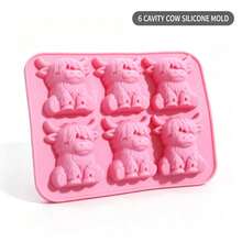 3D Cute Cow Shaped Silicone Ice Cube Mold, Suitable For Whiskey, Cocktails And Baking, Also For Easter And Holiday Decoration - Multicolor - View 13