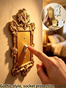 1pc Unique Elegant Gothic Black/White/Gold Switch Cover, European & American Style Wall Switch Cover Panel, Fun Light Switch - Creative 3D Switch Panel, Decorative Light Switch Cover, Vintage Theme Decorative Switch Cover - Outlet Cover - Multiple Styles - View 6
