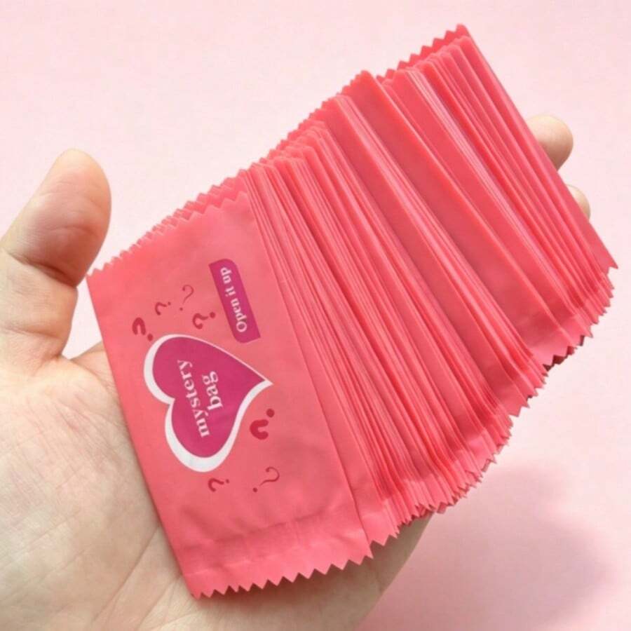 200pcs Blue/Red Small Bags, Empty Mini Gift Packaging Pouches For Favors - Pink - View 1