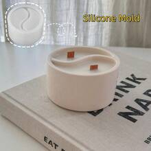 SILIKE LUFEI قطعة واحدة قالب راتنجي DIY صندوق تخزين تاي تشي كوب شمعة العلاج بالروائح حامل الشموع قالب سيليكون إيبوكسي ديكور منزلي زينة - قالب سيليكون - مشاهدة 1