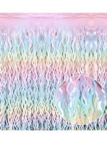 14/8/2/1pc Macaron Pastel Wave Fringe Curtain, Gradient Tinsel Streamer Backdrop, Colorful Party Decoration Background For Birthday, Bridal Shower, Wedding Photo Booth Wall Decor - View 11